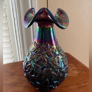 Fenton Amethyst Carnival Glass Vase